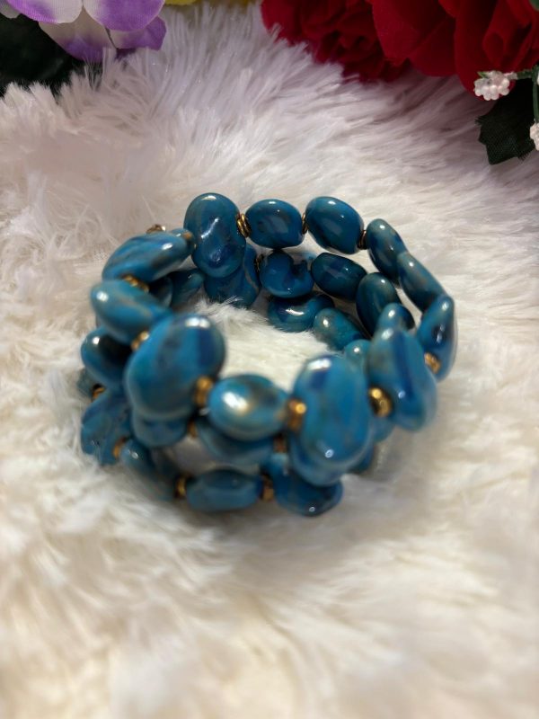 Bracelet bleu en céramique – Image 2