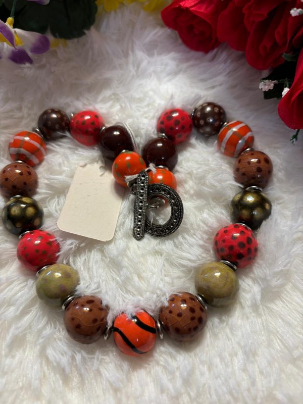 Collier en céramique chic et tendance multi couleur, longueur 43cm – Image 4