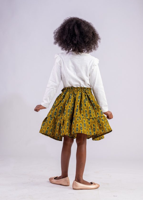 Jupe fille évasée en wax – Image 4