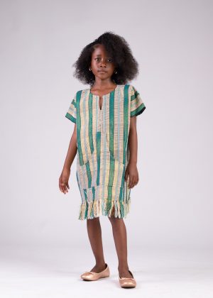 Robe fille en pagnes tissés / taille: 6 ans