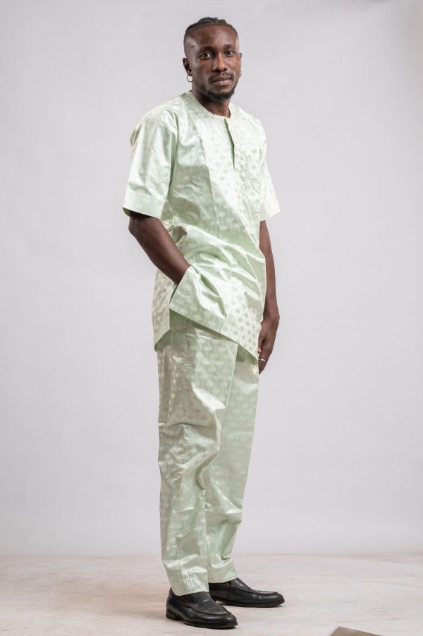 Ensemble homme de Bazin riche Getzner vert clair / taille: 38 – Image 3