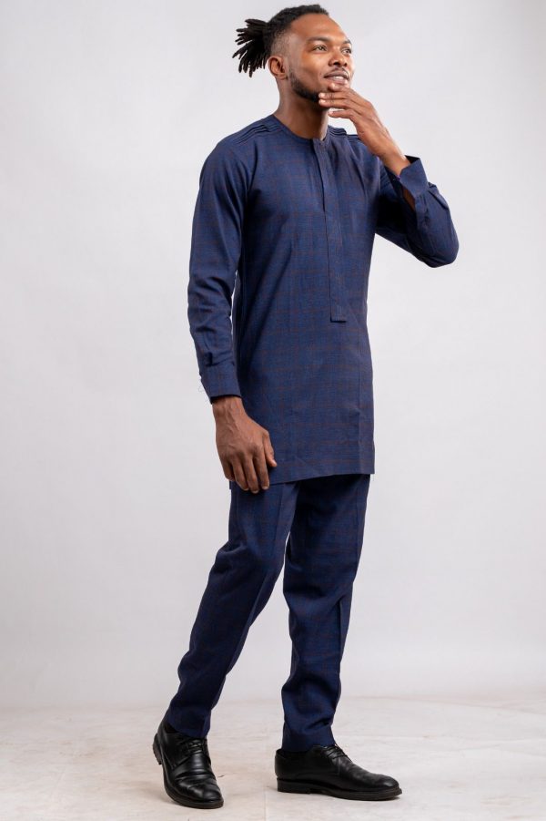 Ensemble homme en tissu vert foncé 100% coton / taille: 38 – Image 5