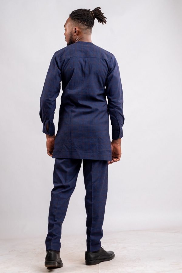 Ensemble homme en tissu vert foncé 100% coton / taille: 38 – Image 4