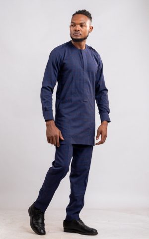 Ensemble homme en tissu vert foncé 100% coton / taille: 38