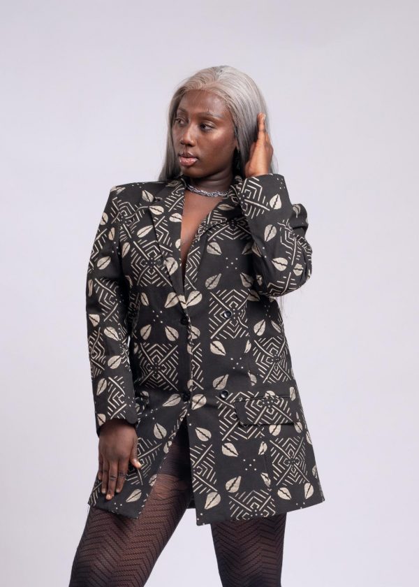 Blazer robe en tissus bogolan 100% coton /Taille: 40 – Image 5