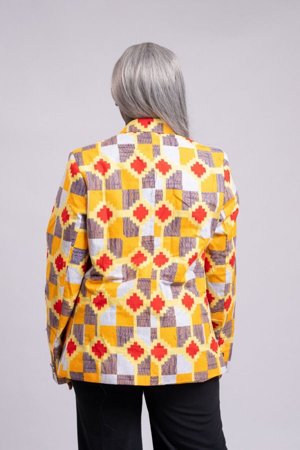 Blazer multicolore en wax 100% coton /Taille 40 – Image 7