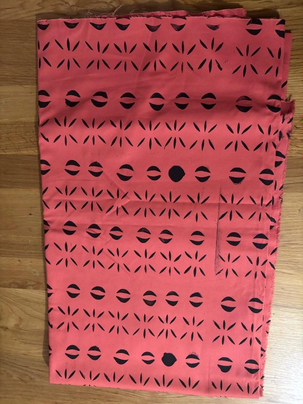 Tissus Bogolan rose foncé 100%. Longueur 2.90m / largeur 1.50m – Image 3
