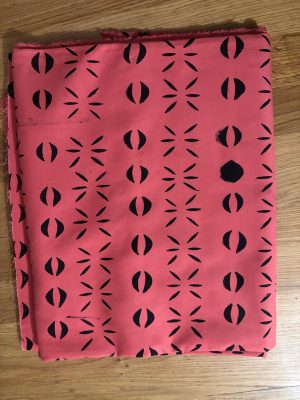 Tissus Bogolan rose foncé 100%. Longueur 2.90m / largeur 1.50m